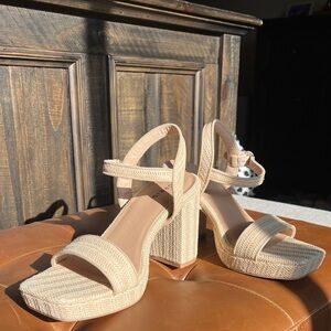 Torrid Raffia Summer Heels 9.5WW